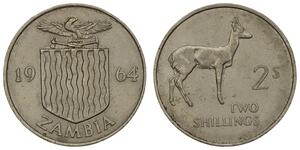 2 Shilling Zambia (1964 - ) Copper/Nickel 