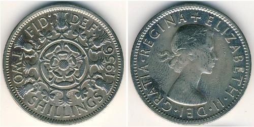 2 Shilling Feriind Kiningrik (1922-) Cuivre/Nickel Elizabeth II (1926-2022)