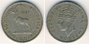 2 Shilling Southern Rhodesia (1923-1980) Kupfer/Nickel Georg VI (1895-1952)