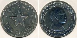 2 Shilling Ghana (1957 - ) Níquel 