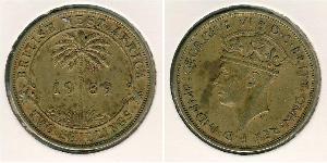 2 Shilling África Occidental Británica (1780 - 1960) Níquel 