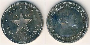 2 Shilling Ghana (1957 - ) Níquel/Cobre 