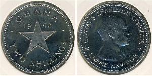 2 Shilling Ghana (1957 - ) Níquel/Cobre 