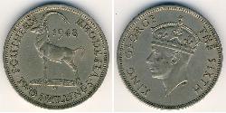 2 Shilling Southern Rhodesia (1923-1980) Níquel/Cobre Jorge VI (1895-1952)