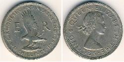 2 Shilling Southern Rhodesia (1923-1980) Níquel/Cobre Isabel II (1926-2022)