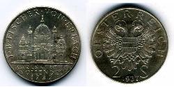 2 Shilling Federal State of Austria (1934-1938) Plata 
