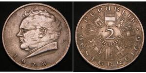 2 Shilling Primera República de Austria (1918-1934) Plata 