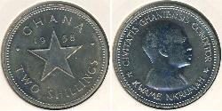2 Shilling Ghana (1957 - ) Rame/Nichel 
