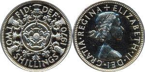 2 Shilling Regno Unito (1922-) Rame/Nichel Elisabetta II (1926-2022)