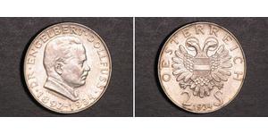 2 Shilling Federal State of Austria (1934-1938) Silber 