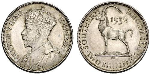 2 Shilling Southern Rhodesia (1923-1980) Silber George V (1865-1936)