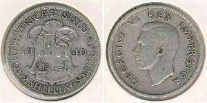 2 Shilling Südafrika (1910 - ) Silber Georg VI (1895-1952)
