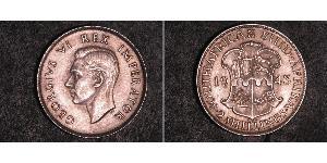 2 Shilling Südafrika (1910 - ) Silber Georg VI (1895-1952)