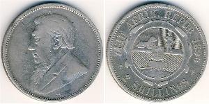2 Shilling Südafrika (1910 - ) Silber Paul Kruger (1825 - 1904)