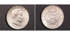 2 Shilling Federal State of Austria (1934-1938) Silver 