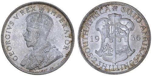 2 Shilling South Africa (1910 - ) Silver George V of the United Kingdom (1865-1936)