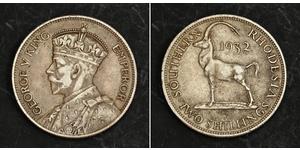 2 Shilling Southern Rhodesia (1923-1980) Silver George V of the United Kingdom (1865-1936)