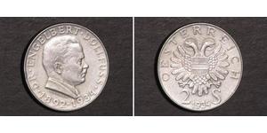 2 Shilling Federal State of Austria (1934-1938) 銀 