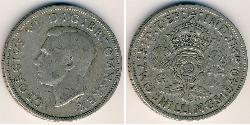 2 Shilling 英国 銀 乔治六世 (1895-1952)