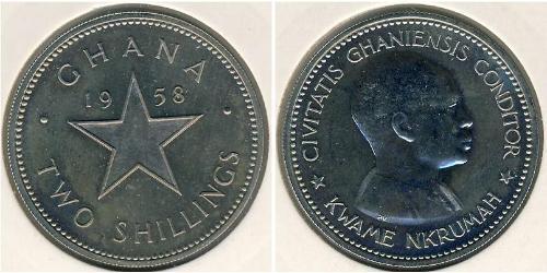 2 Shilling Ghana (1957 - ) 镍 