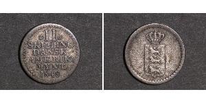 2 Skilling Danimarca Argento Federico VI di Danimarca (1768 -1839)