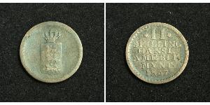 2 Skilling Dänemark Silber Friedrich VI., König von Dänemark (1768 -1839)