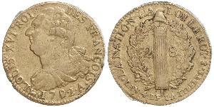 2 Sol Francia medioevale (843-1791) Bronzo Luigi XVI di Francia (1754 - 1793)