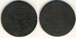 2 Sou French Guiana Copper Louis XVI of France (1754 - 1793)