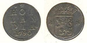 2 Stiver Repubblica delle Sette Province Unite (1581 - 1795) Argento 