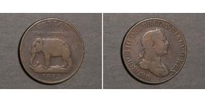 2 Stiver Sri Lanka / Vereinigtes Königreich von Großbritannien und Irland (1801-1922) Kupfer Georg III (1738-1820)