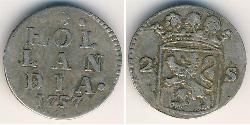 2 Stiver Provincias Unidas de los Países Bajos (1581 - 1795) Plata 