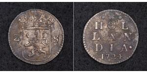 2 Stiver Dutch Republic (1581 - 1795) Silver 