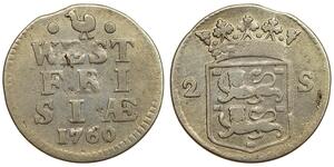 2 Stuiver Pays-Bas Argent 