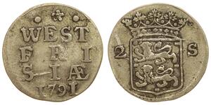 2 Stuiver Pays-Bas Argent 