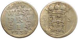 2 Stuiver Pays-Bas Argent 