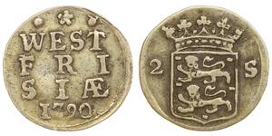 2 Stuiver Pays-Bas Argent 