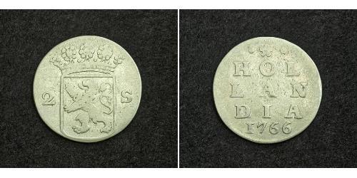 2 Stuiver Pays-Bas Argent 
