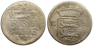 2 Stuiver Países Bajos Plata 