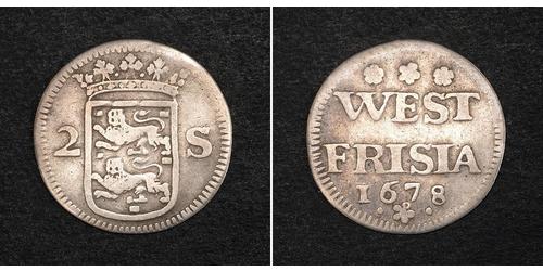 2 Stuiver Niederlande Silber 