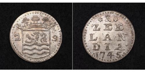 2 Stuiver Dutch Malacca (1641 - 1824) 銀 