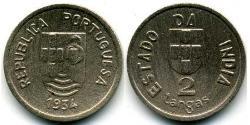 2 Tanga Portuguese India (1510-1961) Copper/Nickel 