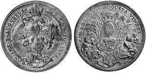 2 Thaler Augsbourg (1276 - 1803) Argent Charles VI du Saint-Empire (1685-1740)