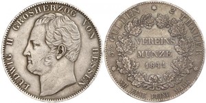 2 Thaler Grand-duché de Hesse (1806 - 1918) Argent Louis II de Hesse