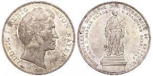 2 Thaler Royaume de Bavière (1806 - 1918) Argent Louis Ier de Bavière(1786 – 1868)