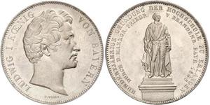 2 Thaler Royaume de Bavière (1806 - 1918) Argent Louis Ier de Bavière(1786 – 1868)