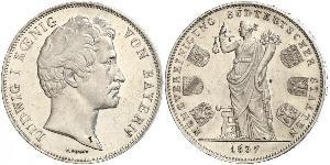 2 Thaler Royaume de Bavière (1806 - 1918) Argent Louis Ier de Bavière(1786 – 1868)