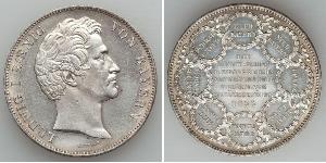 2 Thaler Royaume de Bavière (1806 - 1918) Argent Louis Ier de Bavière(1786 – 1868)