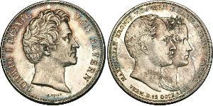 2 Thaler Royaume de Bavière (1806 - 1918) Argent Louis Ier de Bavière(1786 – 1868)