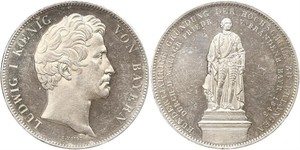 2 Thaler Royaume de Bavière (1806 - 1918) Argent Louis Ier de Bavière(1786 – 1868)