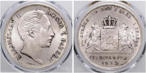 2 Thaler Royaume de Bavière (1806 - 1918) Argent Maximilien II de Bavière(1811 - 1864)